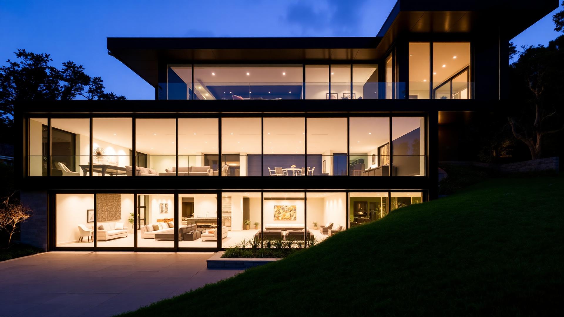 Arquitetura contemporânea com esquadrias Alumax